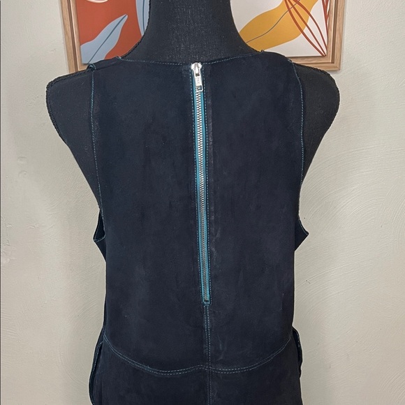 Free People Retro Love Suede Mini Dress Black Size S - Picture 6 of 8